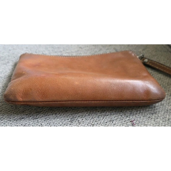 Patricia Nash‎ Cassini Wristlet Brown Leather 8x6 Vtg